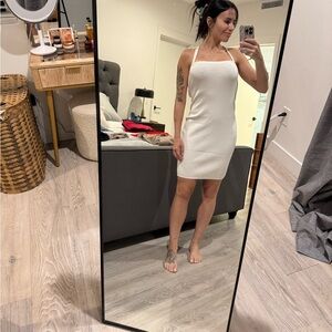 Guess mini to midi dress in White Knit Fabric